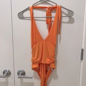 Urban Outfitters orange bodysuit